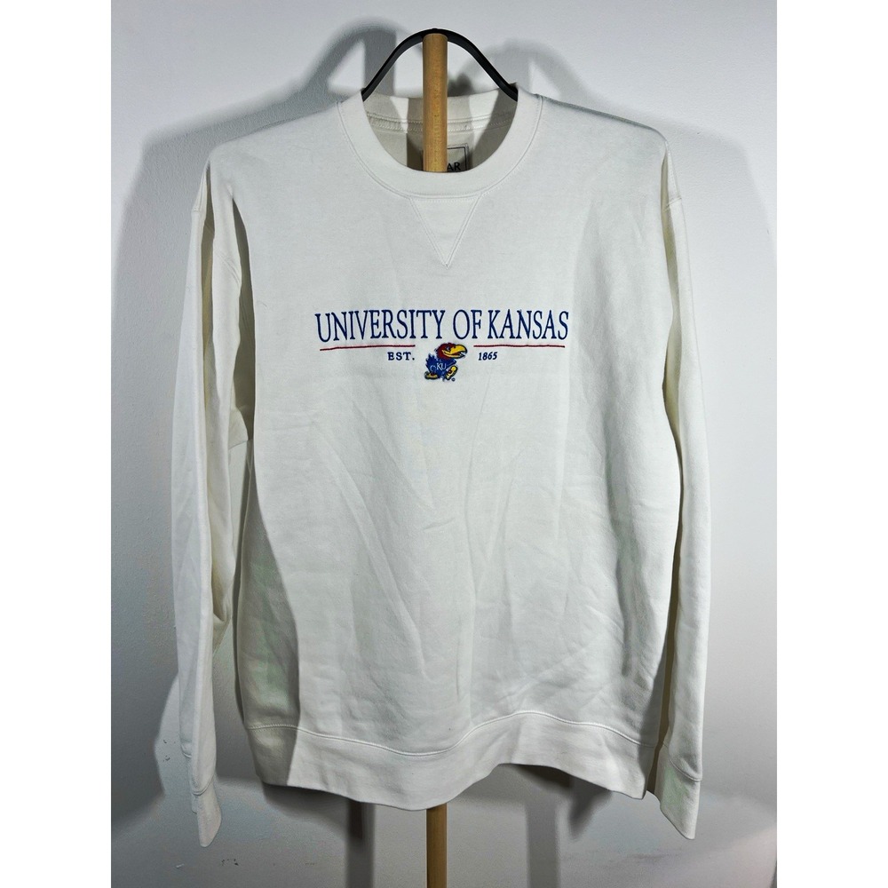 GEAR For Sports University of Kansas Jayhawks Big Cotton Sweatshirt Large Cream
